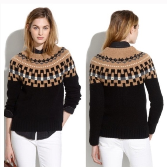 Madewell Sz SM Modern Slope Fair Isle sweater - Picture 1 of 4
